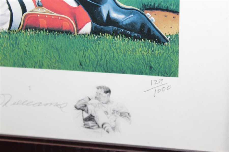 Ted Williams Signed The Splendid Splinter Ltd Ed George Wright Print - Framed JSA ALOA