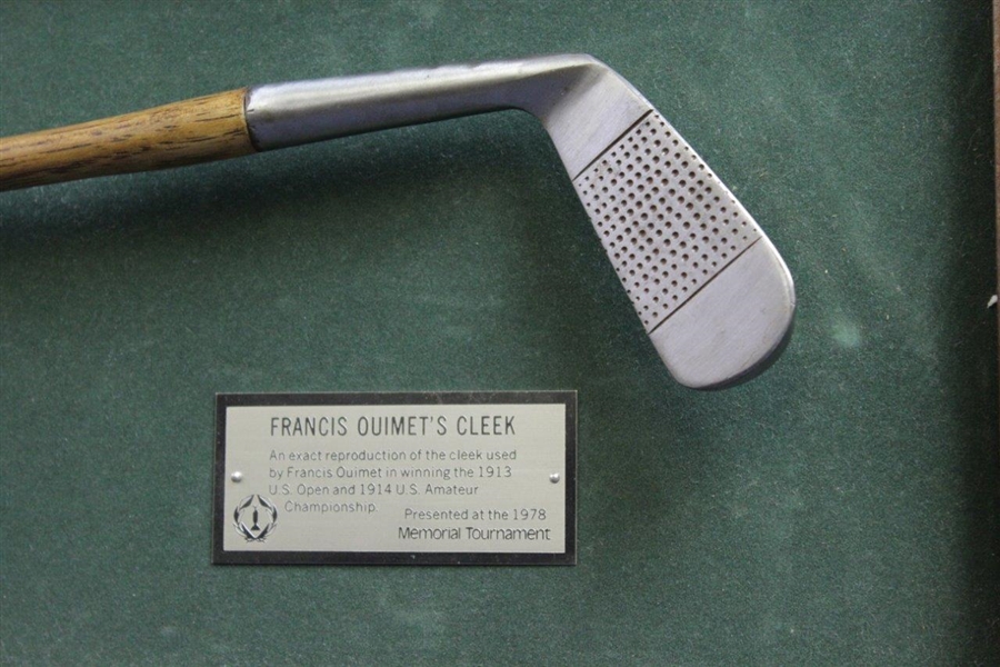 Francis Oiumet Replica Cleek Presented at the 1978 Memorial Tournament with Display