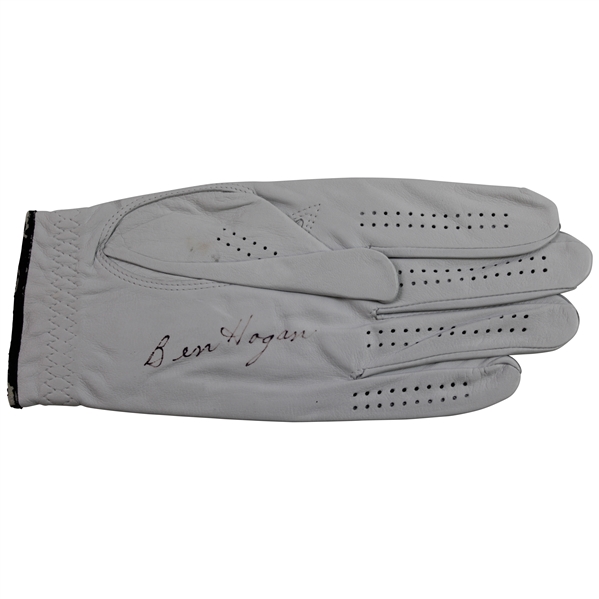 Ben Hogan Signed 'Hogan 1' Left Handed White Golf Glove JSA FULL #Y33912