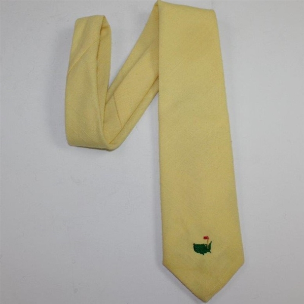 Classic Augusta National Golf Club Member Yellow Tie - Good Condition