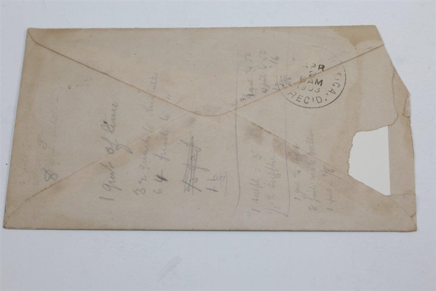 Vintage 1903 Mailed Fruitlands Nursery Envelope - Sent to Judge Holden