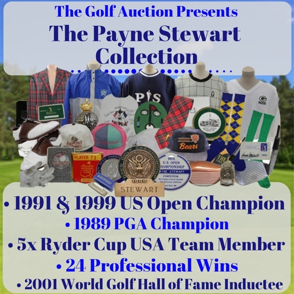 Payne Stewart's 1989 PGA Championship Trophy Presentation Worn Chicago Bears Hat