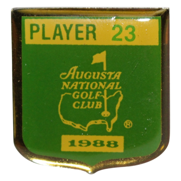 Payne Stewart's 1988 Masters Tournament Contestant Badge #23