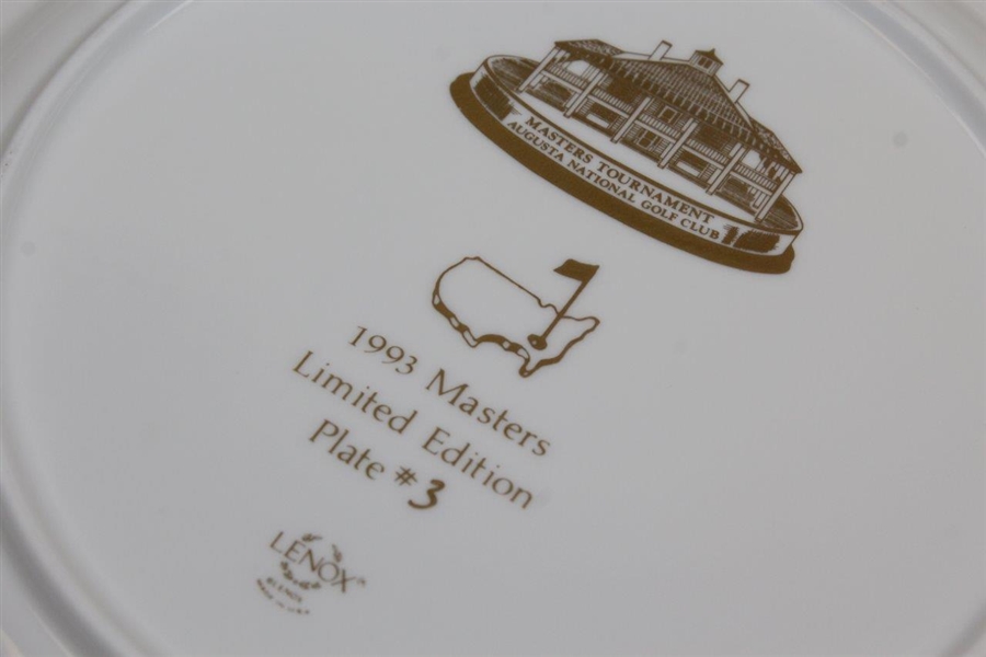 Payne Stewart's Masters Ltd Ed Lenox Commemorative Plate #3 with Box - 1993