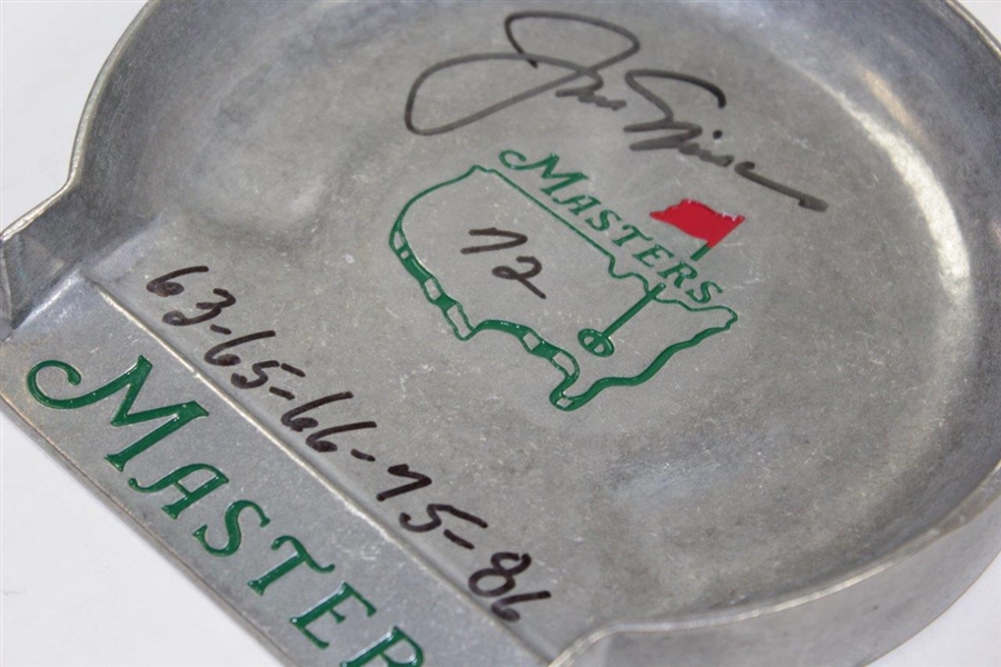 Jack Nicklaus Signed Masters Pewter Putting Cup with Years Won Notation JSA ALOA