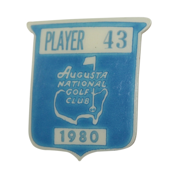 Charles Coody's 1980 Masters Tournament Contestant Badge #43