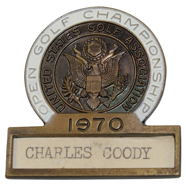 Charles Coody's 1970 US Open at Hazeltine National GC Contestant Badge