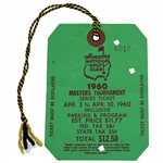 1960 Masters Tournament SERIES Badge #6018 with Original String - Arnies 2nd Masters Win!