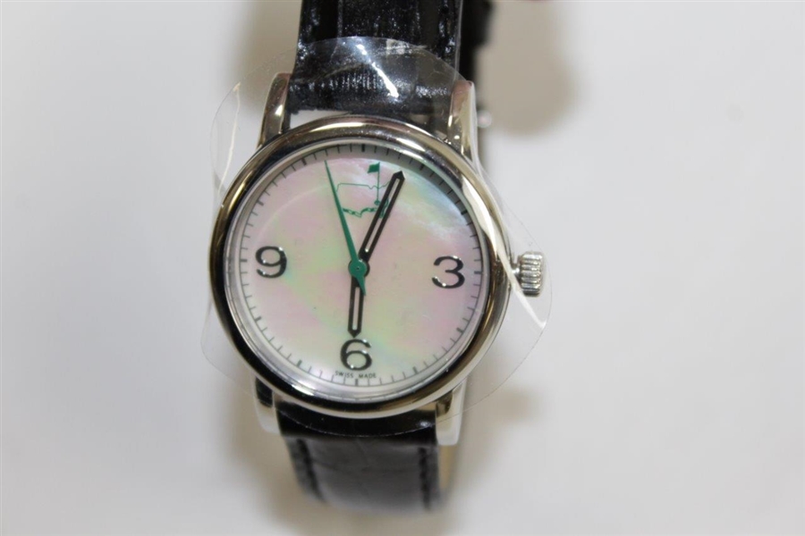 2013 Masters Tournament Ltd Ed Official SS Ladies Mother of Pearl Medium Watch in Original Emerald Box #256/400