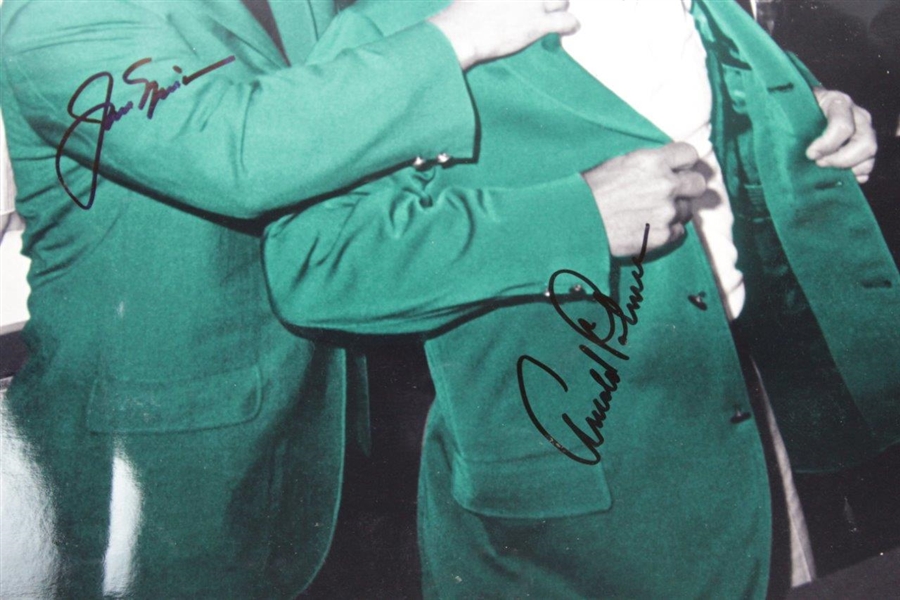 Arnold Palmer & Jack Nicklaus Signed 16x20 B&W With Colorized Jacket Presentation Photo JSA ALOA