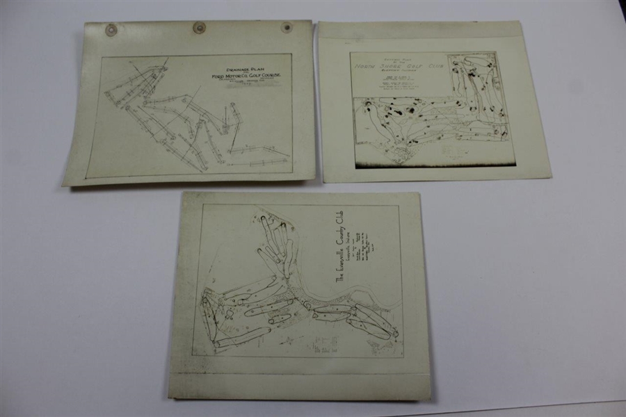 Eight (8) Different Courses Drainage/Routing Plans - Wendell Miller Collection