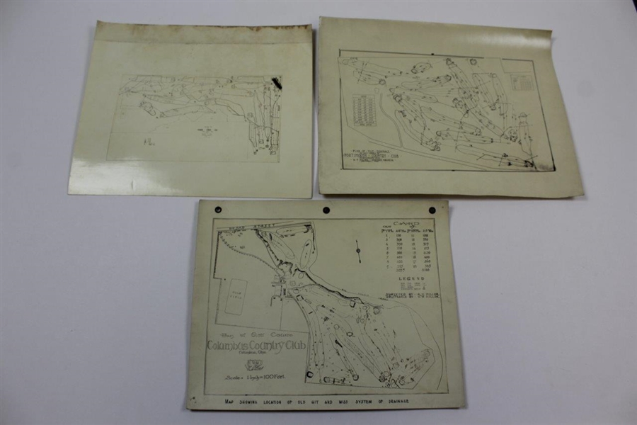 Eight (8) Different Courses Drainage/Routing Plans - Wendell Miller Collection