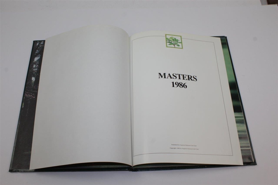 1986 Masters Tournament annual - Jack Nicklaus' 6th Green Jacket