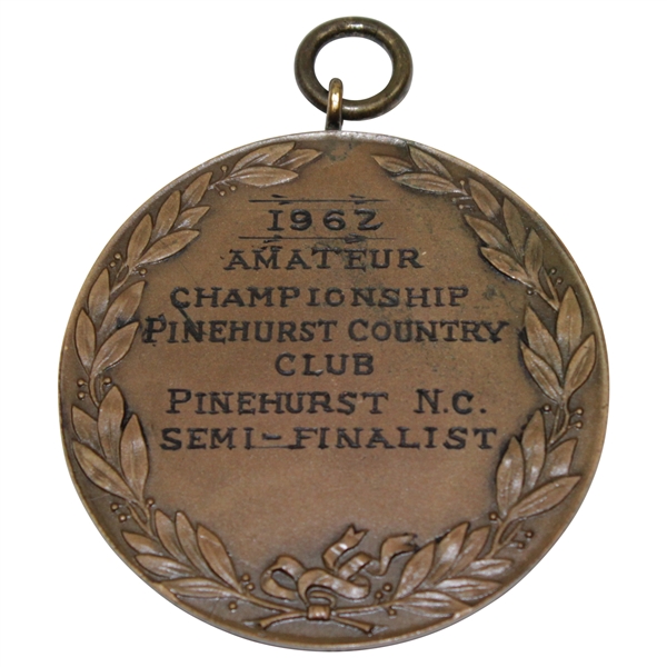 Charles Coody's 1962 US Amateur Championship at Pinehurst Semi-Finalist USGA Medal