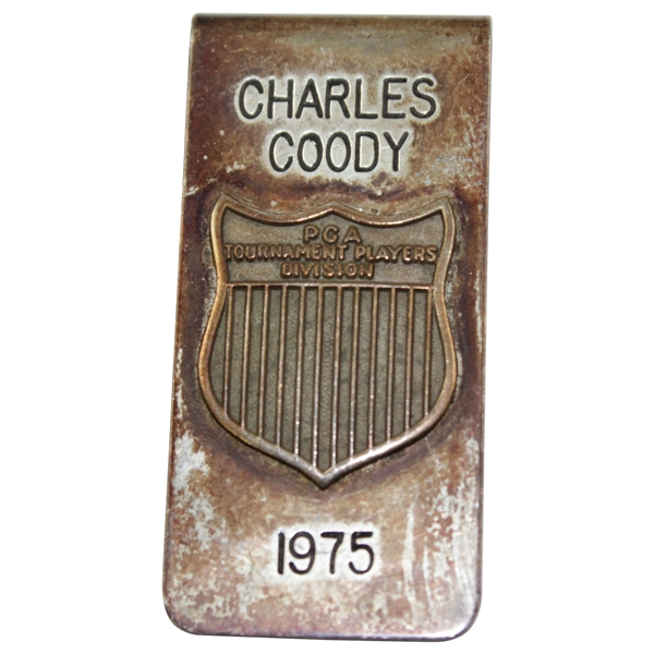 Charles Coody's Personal 1975 PGA Tournament Players Division Money Clip/Badge