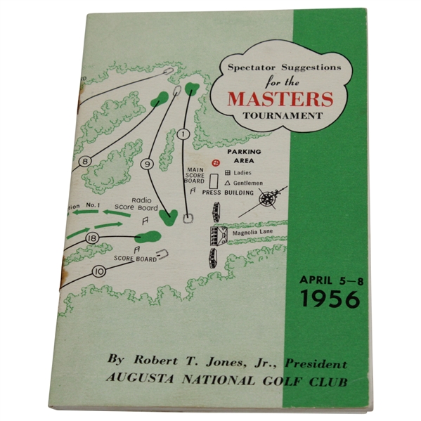 1956 Masters Tournament Spectator Guide - Jack Burke Jr. Winner
