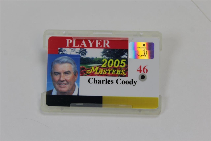 Charles Coody's 2005 Masters Tournament Player ID Badge