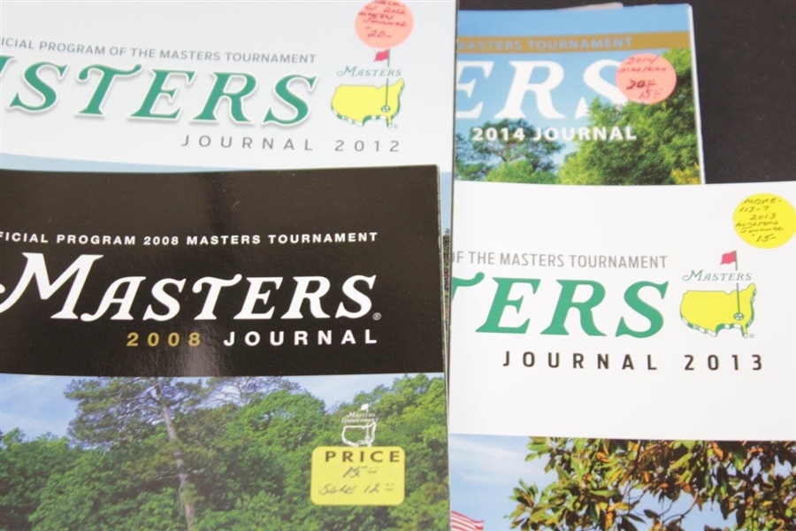 Twenty-Three (23) Masters Tournament Journals - 1990, 1992-2008, & 2012-2016
