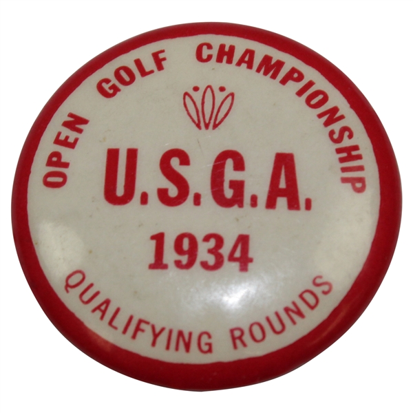 1934 US Open Qualifying Contestant Badge - Merion Golf Club