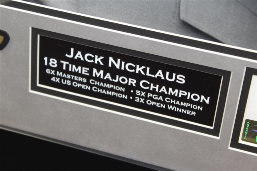 Jack Nicklaus with Claret Jug B&W Framed 16x20 Photo with Signed Cut - Golden Bear Hologram