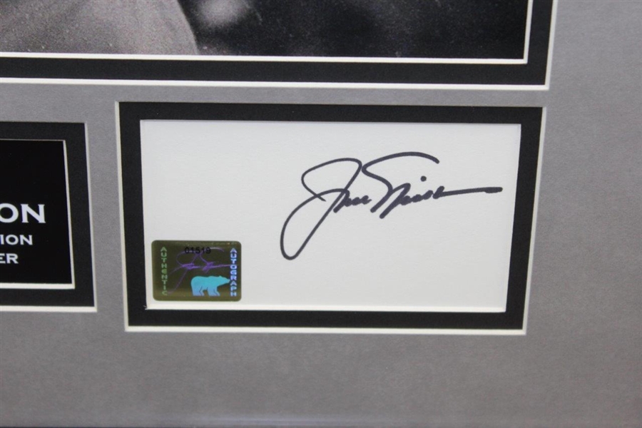 Jack Nicklaus as Amateur Golfing Framed 16x20 Photo  with Signed Cut - Golden Bear Hologram