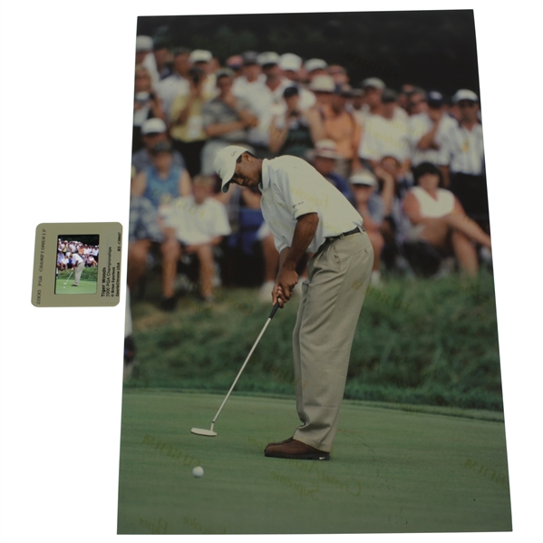 Tiger Woods Origina 2000 PGA Color Slide & Print - Comes with Photo Rights