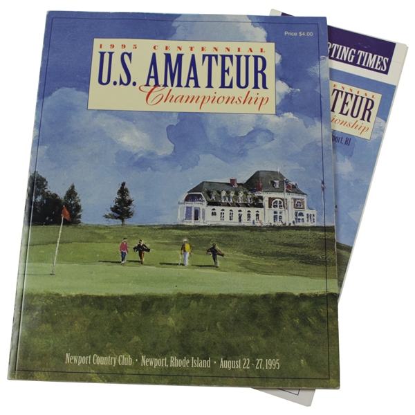 1995 US Amateur Championship Program at Newport Country Club with Pairing Sheet