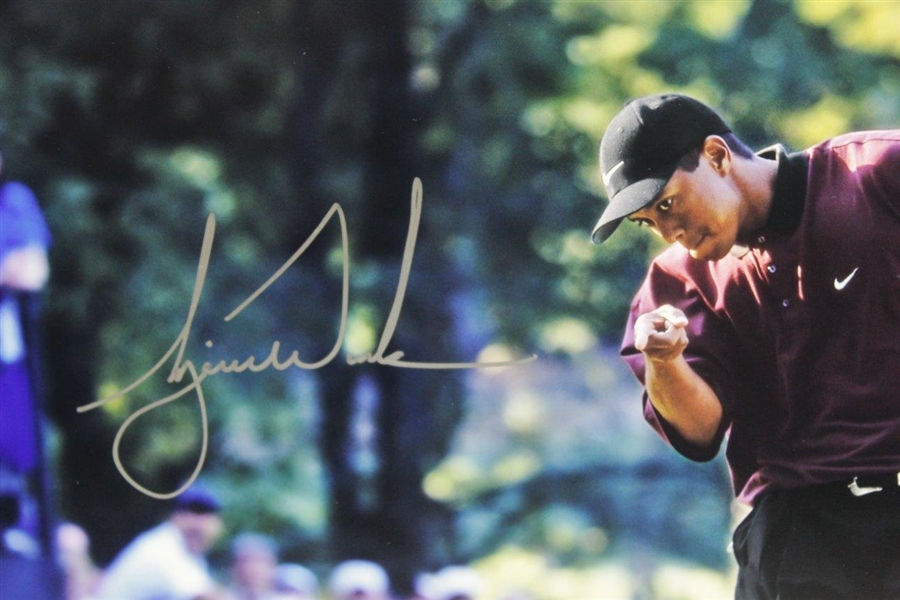 Tiger Woods Signed 16x20 UDA '2000 PGA Point at Cup' Photo #BAK42657