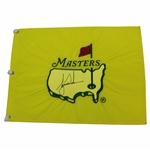 Tiger Woods Seldom Seen Center Signed 1997 Masters Embroidered Flag JSA FULL