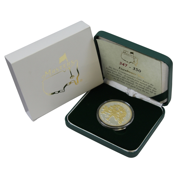 2014 Masters Ltd Ed Commemorative Coin Featuring Eisenhower Tree #347/350 in Original Box
