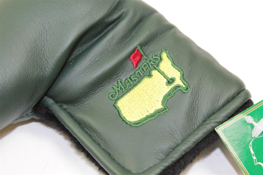 Classic 2002 Masters Tournament Logo Green Vinyl Putter Headcover with Original Tag