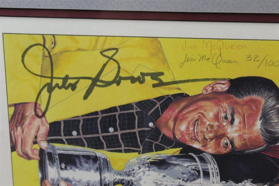 Julius Boros Signed Ltd Ed Jim McQueen Career Collage #32/100 - Framed JSA ALOA