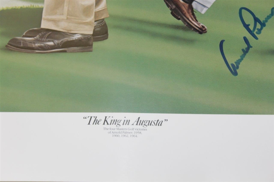 Arnold Palmer Signed 'The King in Augusta' Alan Zuniga Ltd Ed 1738/1964 Print JSA ALOA