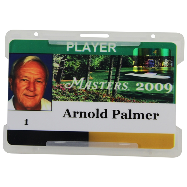 Arnold Palmer's Personal 2009 Masters Tournament Player ID Badge #1