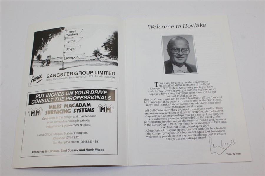 1990 'The Royal Liverpool Golf Club - Hoylake' Course History Book