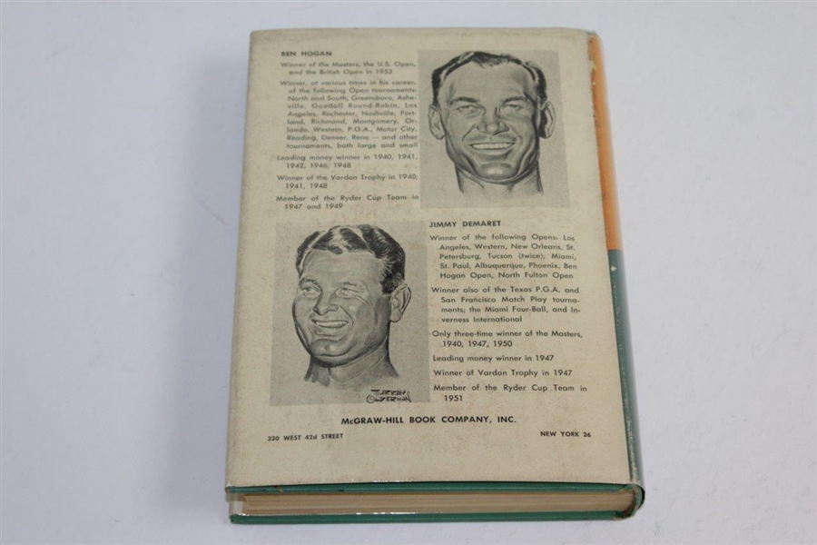 1954 'My Partner, Ben Hogan' Book by Jimmy Demaret - Paper Loss on Cover