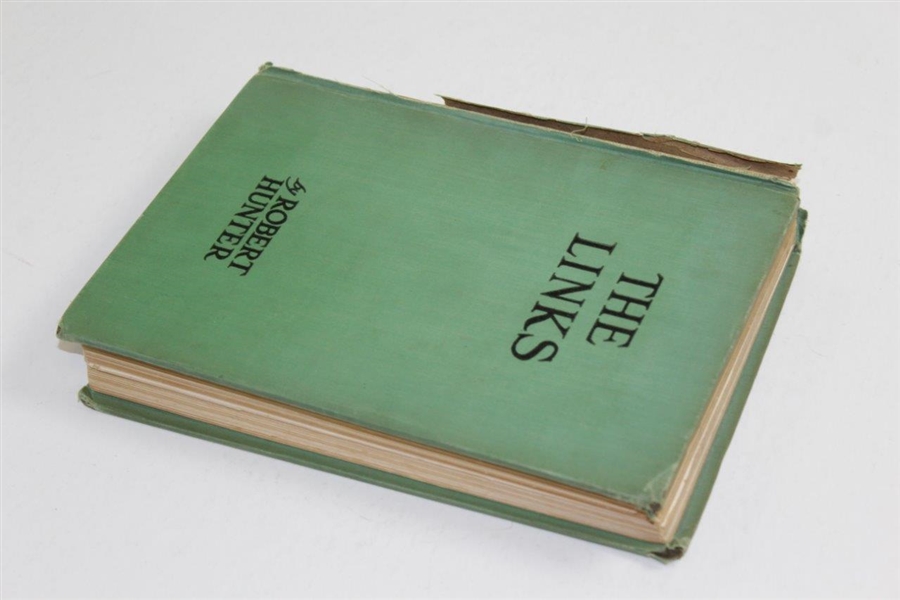 1926 'The Links' Book by Robert Hunter - Spine Damage with Paper Loss