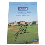 Tiger Woods Signed 2000 OPEN Championship at St. Andrews FINAL DAY Pairing Sheet JSA ALOA
