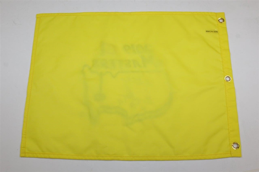 Jack Nicklaus & Gary Player Signed 2019 Masters Embroidered Flag with Years Won Notations JSA ALOA