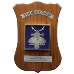 Mark Calcavecchias 1992 Phoenix Open Winners Plaque with Thunderbird Necklace