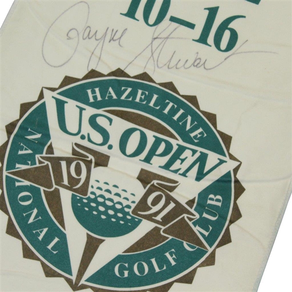 Payne Stewart Signed 1991 US Open at Hazeltine Ltd Ed Course Flown Banner JSA ALOA