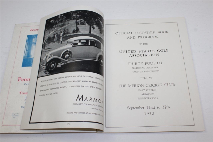 1930 US Amateur at Merion Cricket Club Program - Bobby Jones Completes Grand Slam!