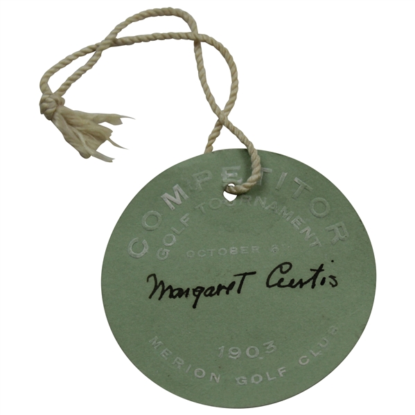 1903 Merion Golf Club Competitor Badge - Margaret Curtis - October 6th