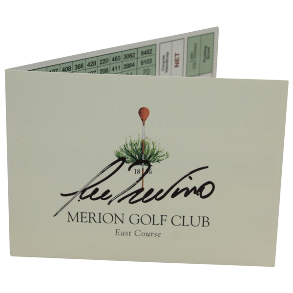 Lee Trevino Signed Merion Golf Club Official Scorecard JSA ALOA