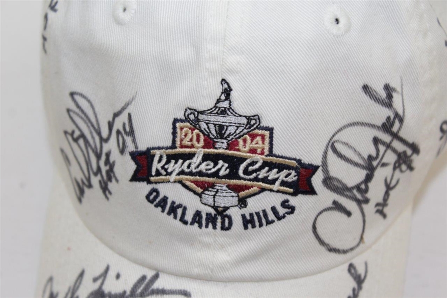 Nine (9) NFL Hall of Famers Signed 2004 Oakland Hills Ryder Cup Hat JSA ALOA