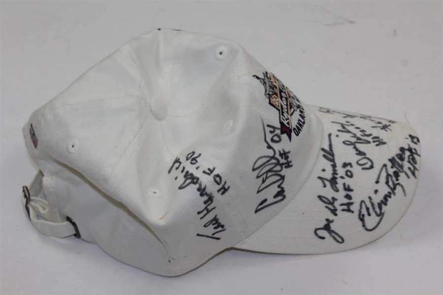 Nine (9) NFL Hall of Famers Signed 2004 Oakland Hills Ryder Cup Hat JSA ALOA