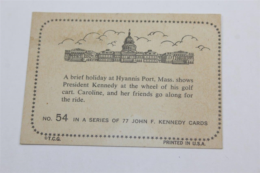 John F. Kennedy Topps Card #54 Of 77 Golf @ Hyannis Port,MA