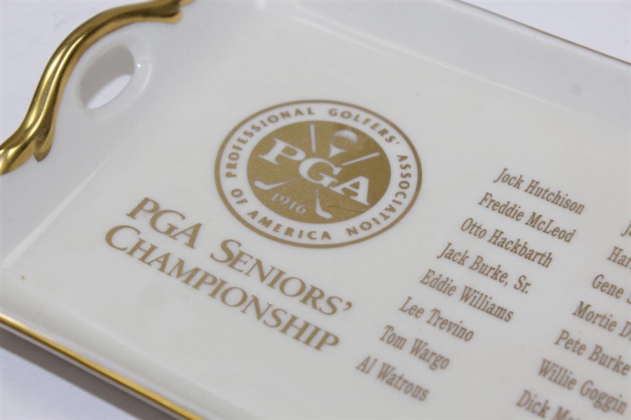Players Gift from PGA Seniors Championship -Pickard Porcelain Tray with Past Champs Listed