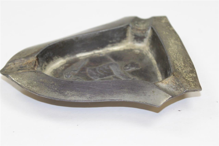 Late 1940's-Early 50's Unique Golfer Themed Ashtray Made In Occupied Japan Verso Stamp