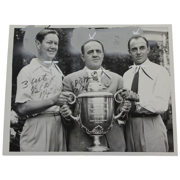 Byron Nelson 1940 PGA Win Type 1 Worldwide Wire Photo with Sam Snead 9/2/1940
